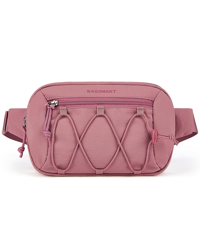 BAGSMART Fanny Packs for Women Small Belt Bag with Adjustable Strap Waist Pack for Running Workout Traveling Hiking, Pink