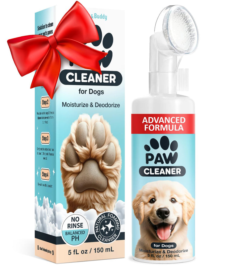 Charlie & Buddy Dog Paw Cleaner for Dogs of Small, Medium, Large Sizes, No-Rinse Foaming Cleanser, Paw Scrubber for Dogs Free of Parabens, Sulfates, Fragrances, Moisturize and Deodorize - BeesActive Australia