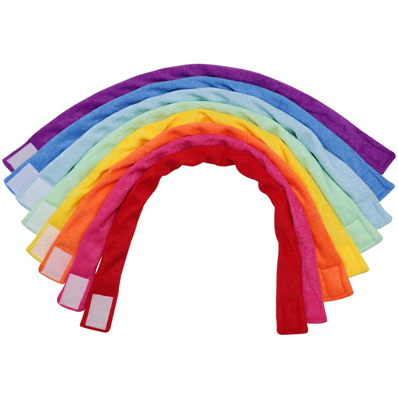 Chew Necklace for Sensory Kids, 8 Pack Terry Cloth Teething Chewy Necklaces for Boys Girls to Chewing, Absorbent Fabric Bands Sensory Products for Chewers with Autism, ADHD, SPD, fidgeting, Anxiety Rainbow - BeesActive Australia