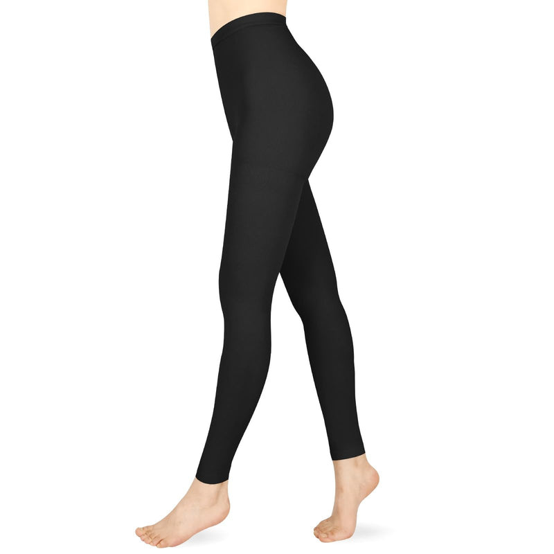 Compression Pantyhose for Women & Men, Medical Graduated Compression Stockings, Compression Tights Medium 20-30mmHg Footless Black