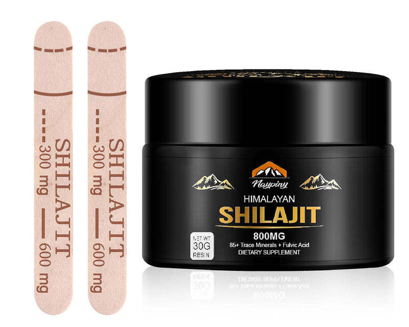 Shilajit Pure Himalayan Organic Resin - 800mg Maximum Potency Natural Organic Shilajit Resin with 85+ Trace Minerals & Fulvic Acid for Energy, Immune Support, Men & Women, 30 Grams Black - BeesActive Australia