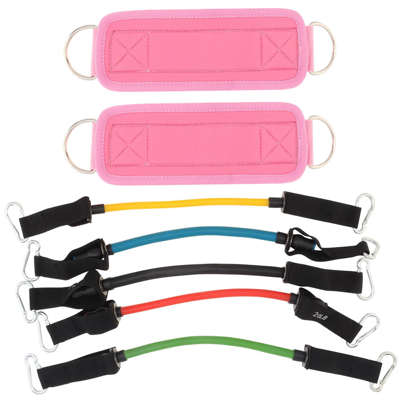 Ankle Resistance Bands with Cuffs, Ankle Bands for Working Out, Ankle Resistance Band, 5 Resistance Levels Glutes Workout Equipment, Butt Exercise Equipment for Women Legs and Glutes