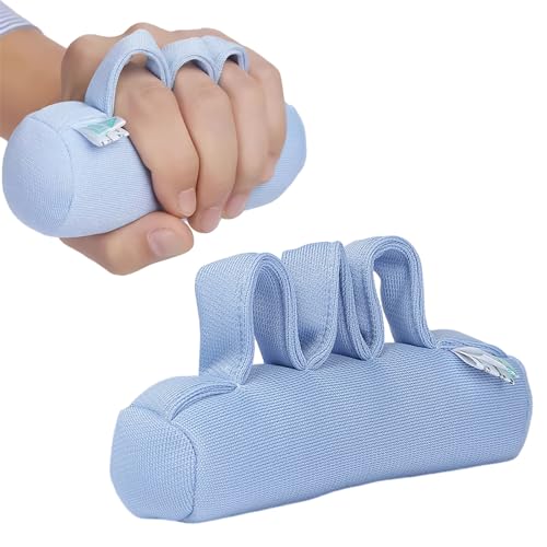 Finger Contracture Cushion for Stroke Patients - Soft Support to Prevent Finger Clenching Pressure Ulcers Promote Blood Circulation, Aid Rehabilitation for Arthritis and Hand Dysfunction (Blue) Blue