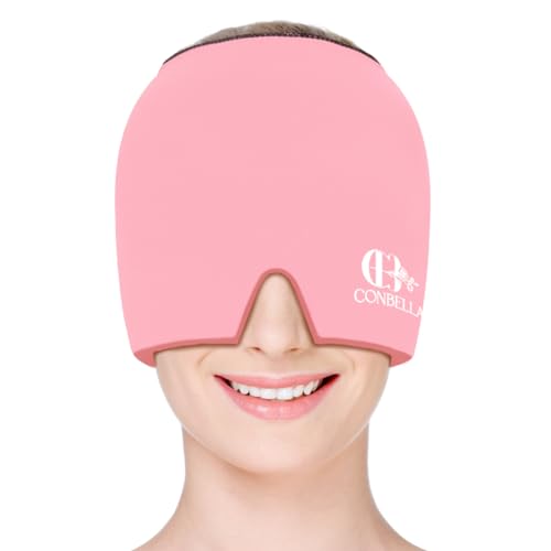 Migraine Relief Cap, Soothing Headache Ice Face Mask Products Pink