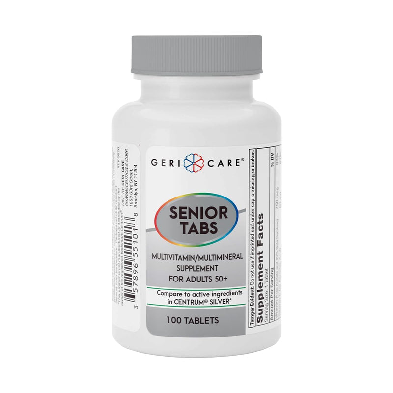 GeriCare Senior Tab 50+ Multivitamin and Minerals Tablets - Immune Support - Age-Defying Nutrition, 100 Count (Pack of 1) 100 Count (Pack of 1)