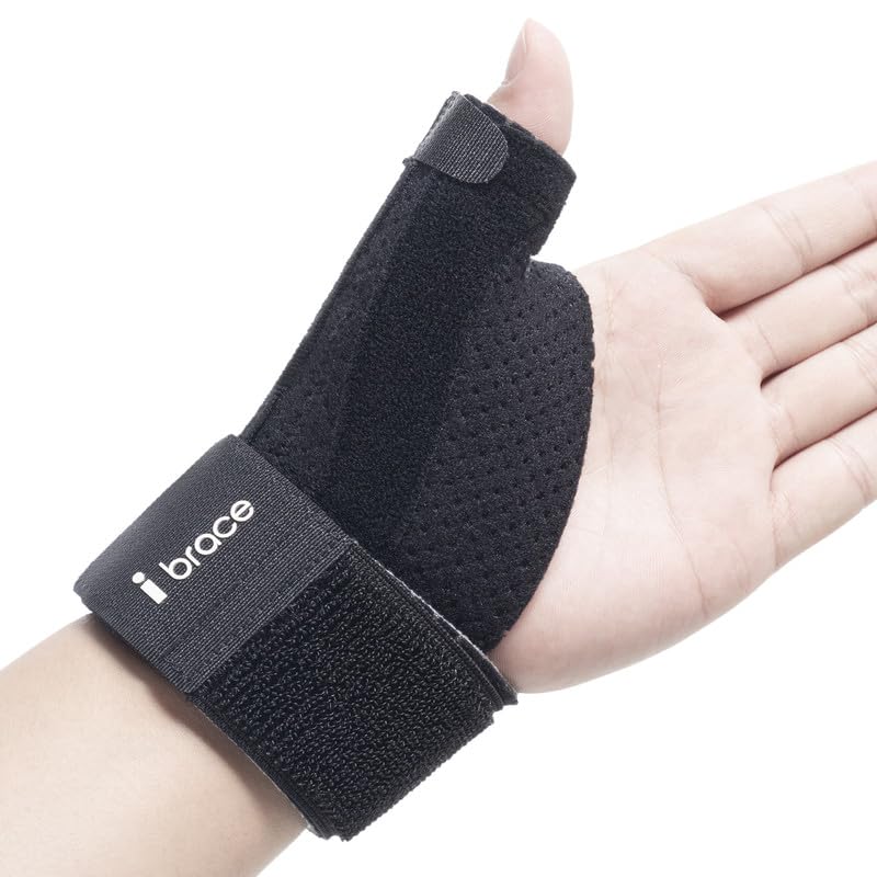 Reversible Thumb & Wrist Splint for BlackBerry Thumb, Trigger Finger, Adjustable Thumb Brace for Arthritis, Tendonitis, Sprained and Pain Relief，Wrist Stabilizer Support Carpal Tunnel，Men&Women Large/X-Large Black