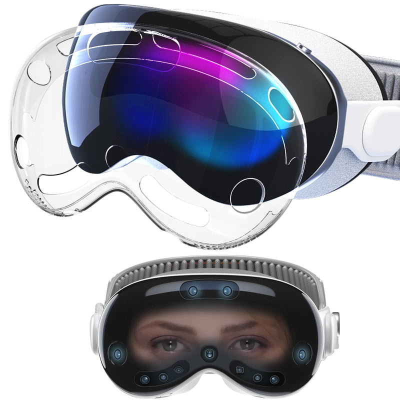 for Vision Pro Clear Case, [1:1 Coverage] Hard PC Screen Protector for Vision Pro Transparent Cover Protective Shell, Shockproof Anti-Scratch VR Headset Protector for Vision Pro 2024 Accessories - BeesActive Australia
