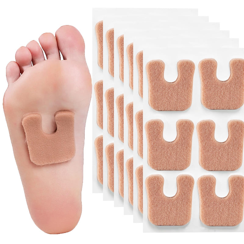 Metatarsal Foot Pads for Women 60 Pieces, Callus Cushions Horseshoe Pads Moleskin for Feet, Felt Foot Pads Corn Pads for Bottom Side of Foot and Heel, Ball of Foot Cushion Pain Relief - BeesActive Australia