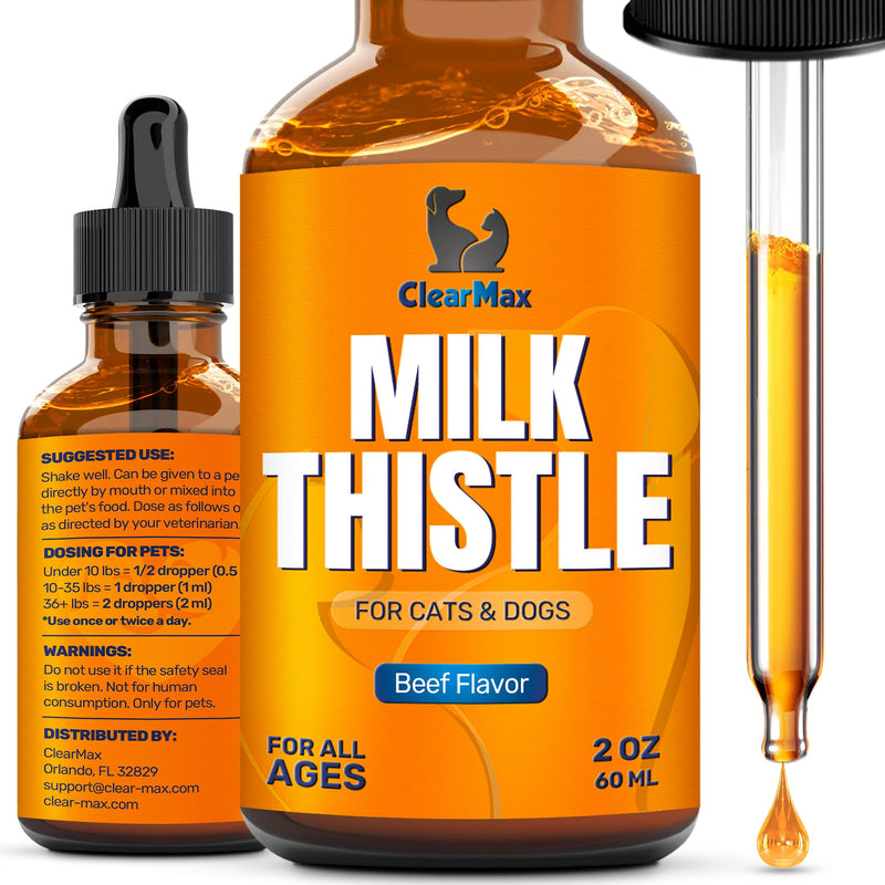 Milk Thistle for Dogs and Cats – Milk Thistle Supplement for Dogs and Cats – Kidney Support – 2 Oz - PawsPlanet Australia