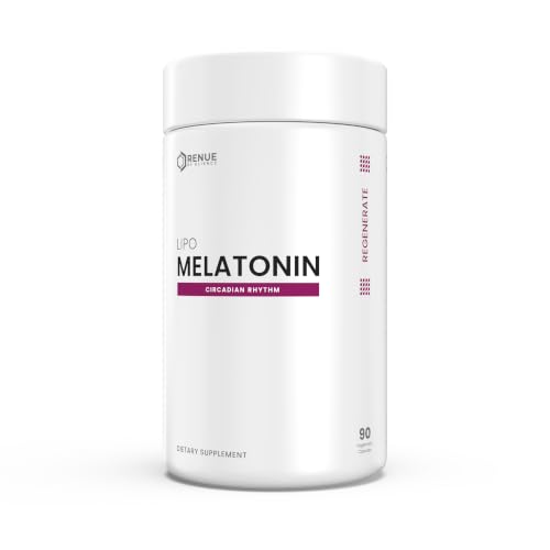 Renue By Science Melatonin | Liposomal Melatonina Supplement | 90 High Strength Melatonin Capsules - 1mg Melatonin per Serving | Sleep Aid Melatonin | Non-GMO | Made in The USA & Third-Party Tested