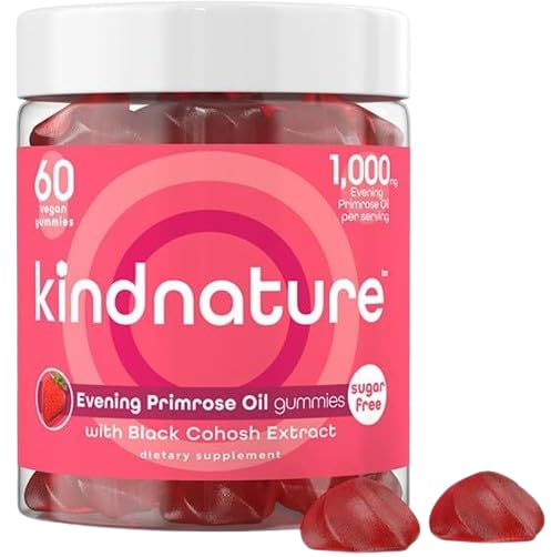 kindnature Evening Primrose Oil Gummies for Women ‚Äì 1000mg with Black Cohosh Extract ‚Äì Hormonal Balance, PMS & Menopause Support ‚Äì Vegan, Sugar-Free, Non-GMO - BeesActive Australia