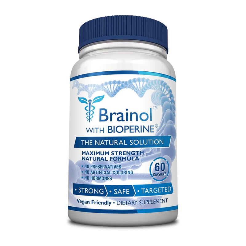 Brainol - Targeted Brain Support Supplement - B Vitamins, Magnesium, Amino Acids, St. John's Wort, Phosphatidylserine, Ginkgo Biloba - Vegan-Friendly - 60 Capsules - 1 Month Supply 60 Count (Pack of 1)