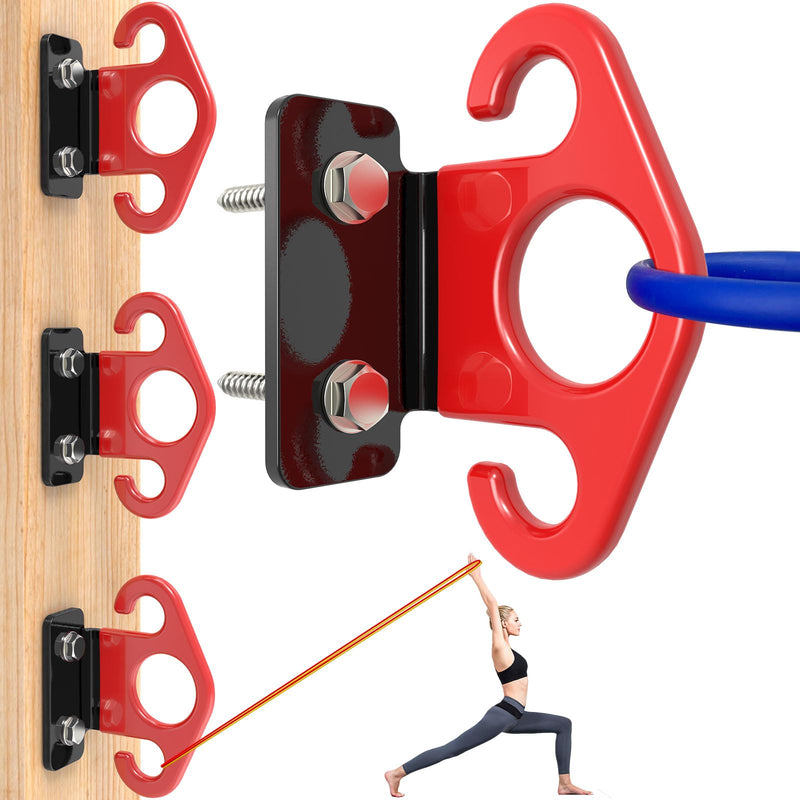 Resistance Band Wall Anchor, Workout Wall Mount Anchor for Home Gym Accessories ﻿ Resistance band anchor（Red ）