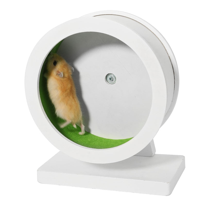 9.1 Inch Green Hamster Wheel Wooden Silent Training Exercise Wheel Quite Running Spinner Wheel for Dwarf, Gerbil, Guinea Pig, Hedgehog, Chinchilla (Green, Large) 9.1 inch - BeesActive Australia