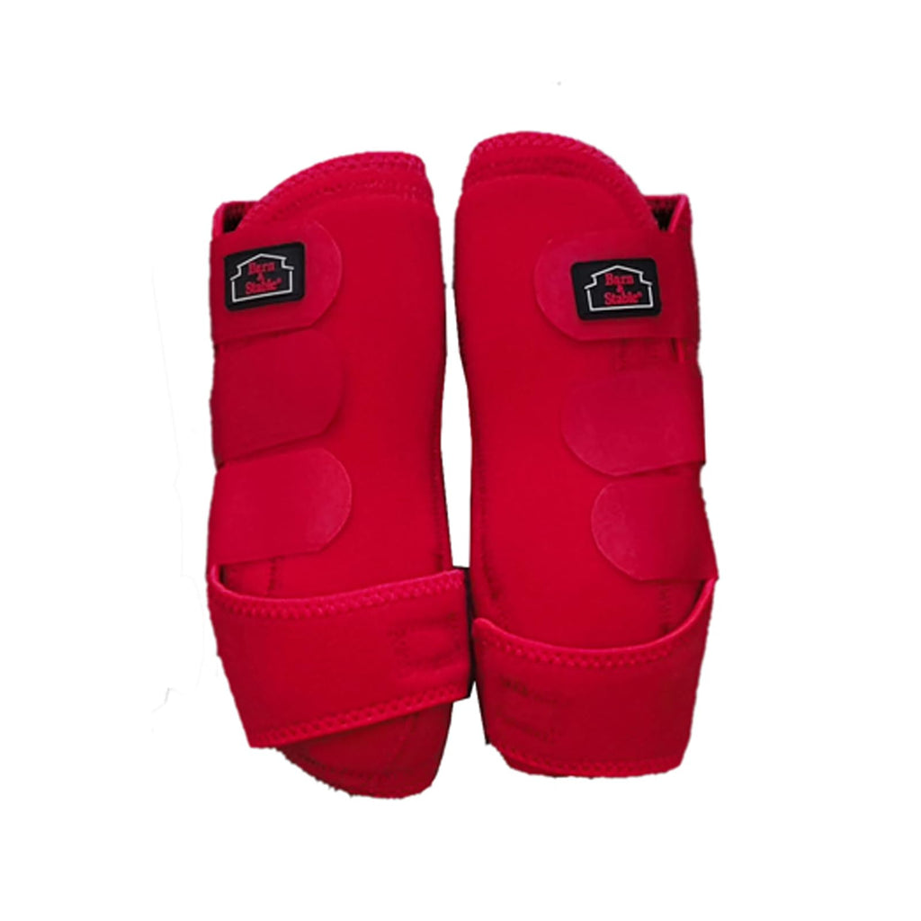 BARN & STABLE Vented Sport Boots Front & Rear Horse Shock-Absorbing Boots for Horse All-Round Lower Limb Protection and Support Sport Leg Wraps Athletic for Endurance Training Medium Red - BeesActive Australia