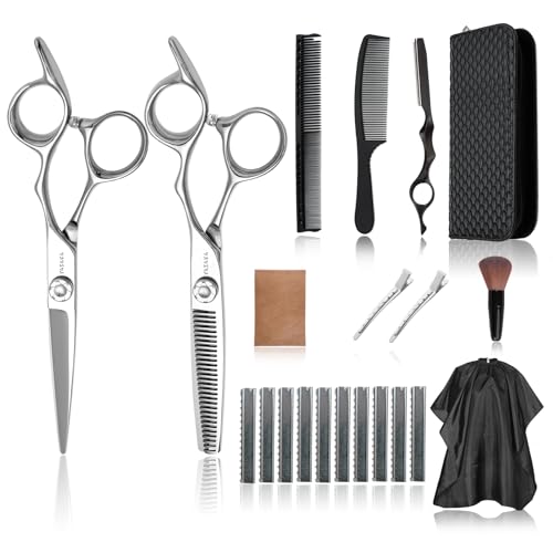 YASAKA 6 Inch Professional Hair Thinning & Cutting Shears Kit,Barber Shears Cutting and Thining Scissors