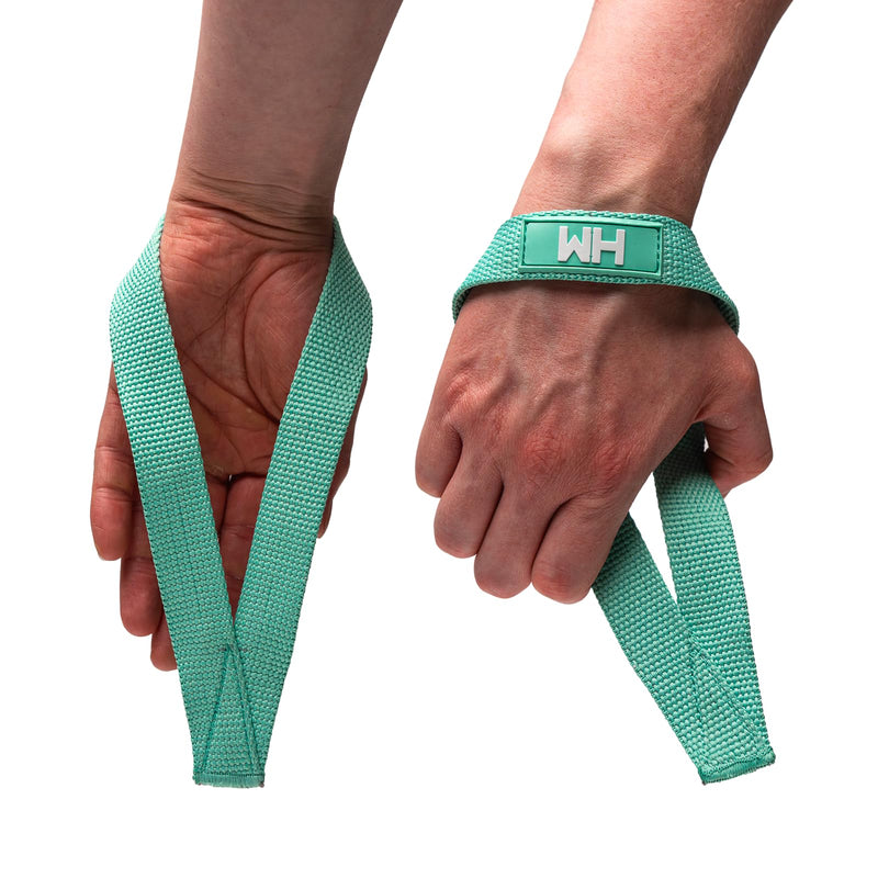 Weightlifting House lifting Wrist Straps - Hand Wraps for Olympic Lifting, Snatch, Pulls, and Deadlift straps. Weight lifting wrist wraps, gym accessories for women and men, Straps for weight lifting. Mint