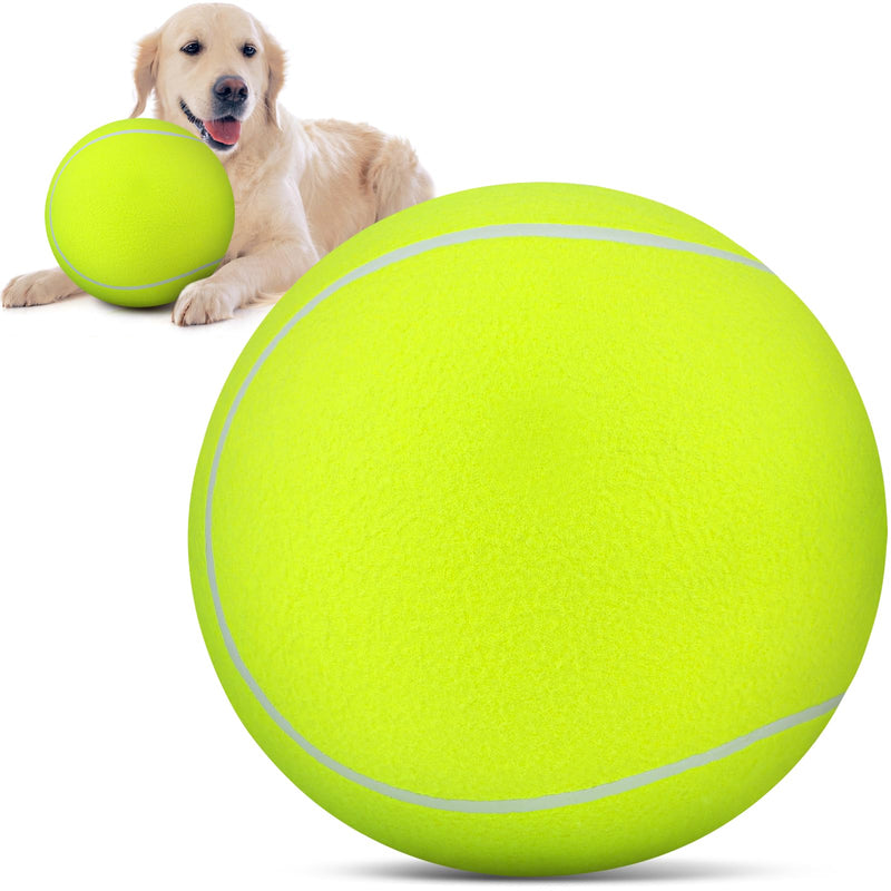 QDAN Giant Large Tennis Ball for Dogs: 9.5" Big Ball for Dogs for Outdoor Play, Big Tennis Ball Dog Toy, Dog Tennis Ball for Small Medium Large Dog, Dog Balls, Yellow 9.5'' tennis ball