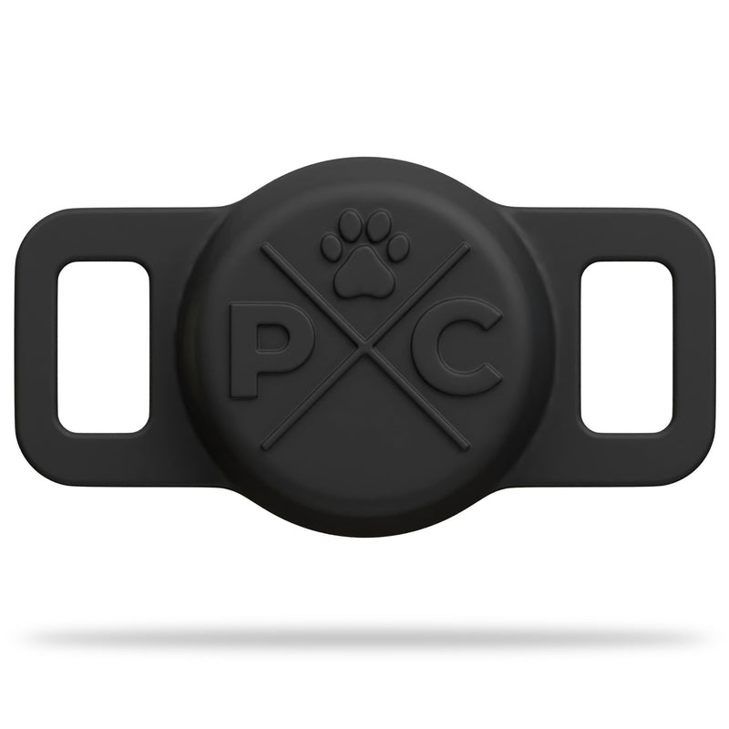 Pup Culture Cat Collar Airtag Holder, Extra-Durable, Lightweight, and Protective Cat Airtag Collar Holder - Track Your Cat Using Apple AirTag Technology - Airtag Collar Cat - Airtag Cat Collar Holder Black - BeesActive Australia