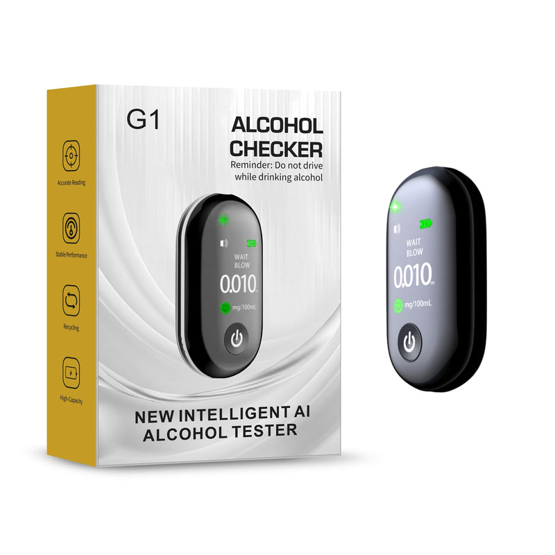 Breath Guard Buddy Breathalyzers for Alcohol - No Contact Portable Breathalyzer Keychain Fast Accurate Home Alcohol Test, BAC Alcohol Breathalyzer Tester with Easy USB-C Charging - BeesActive Australia