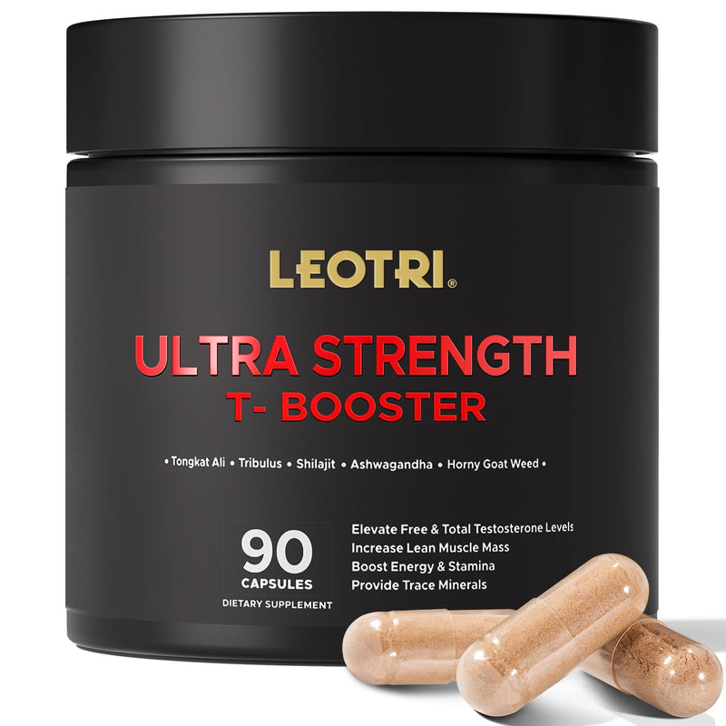 Ultra Strength T-Booster for Men: 23,900mg Herbal Blend with Tongkat Ali, Ashwagandha, Shilajit & More ‚Äì Supports Muscle Strength, Energy & Stamina ‚Äì 90 Capsules