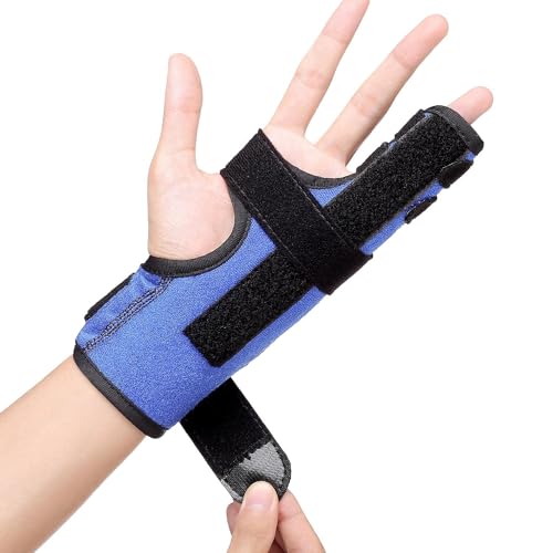 Boxer Fracture Splint, Pinky Finger Splint, Adjustable Two Finger Brace for 4th or 5th Finger, Metacarpal Splint Hand Brace for Arthritis Fracture Broken Mallet Dislocated Trigger Finger(XS) XS