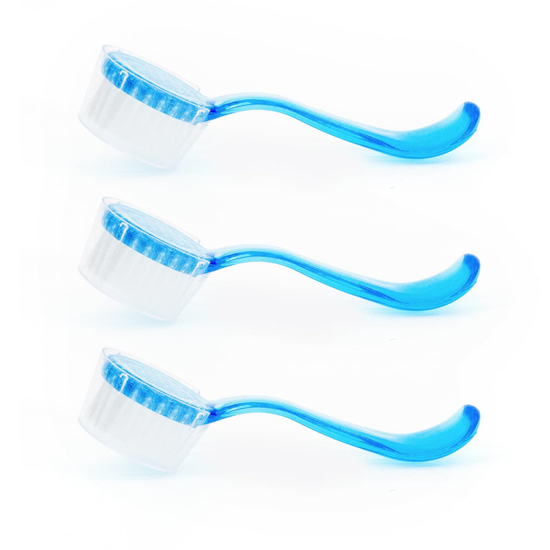 3 Pck Hamster Bath Brush, Reptile Cleaning Supplies,Massage Combs for Hedgehog Turtle blue - BeesActive Australia