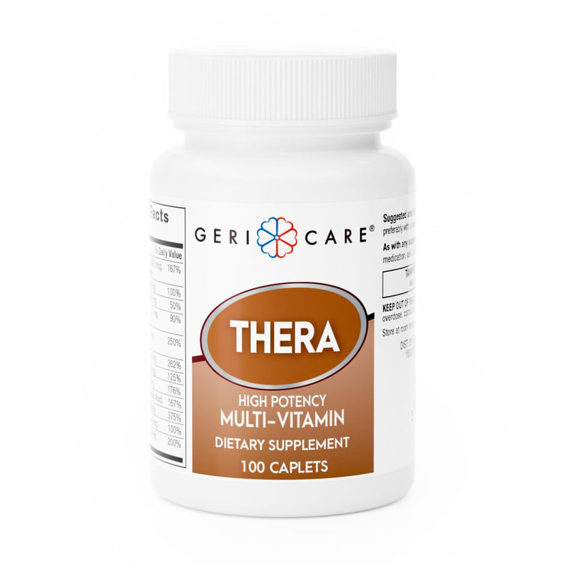 GeriCare Thera High Potency Multivitamin Caplets, Blend of Vitamins and Minerals to Ensure Maximum Nutritional Support Antioxidant Protection Supplement, 100 Count (Pack of 1) 100 Count Multivitamin