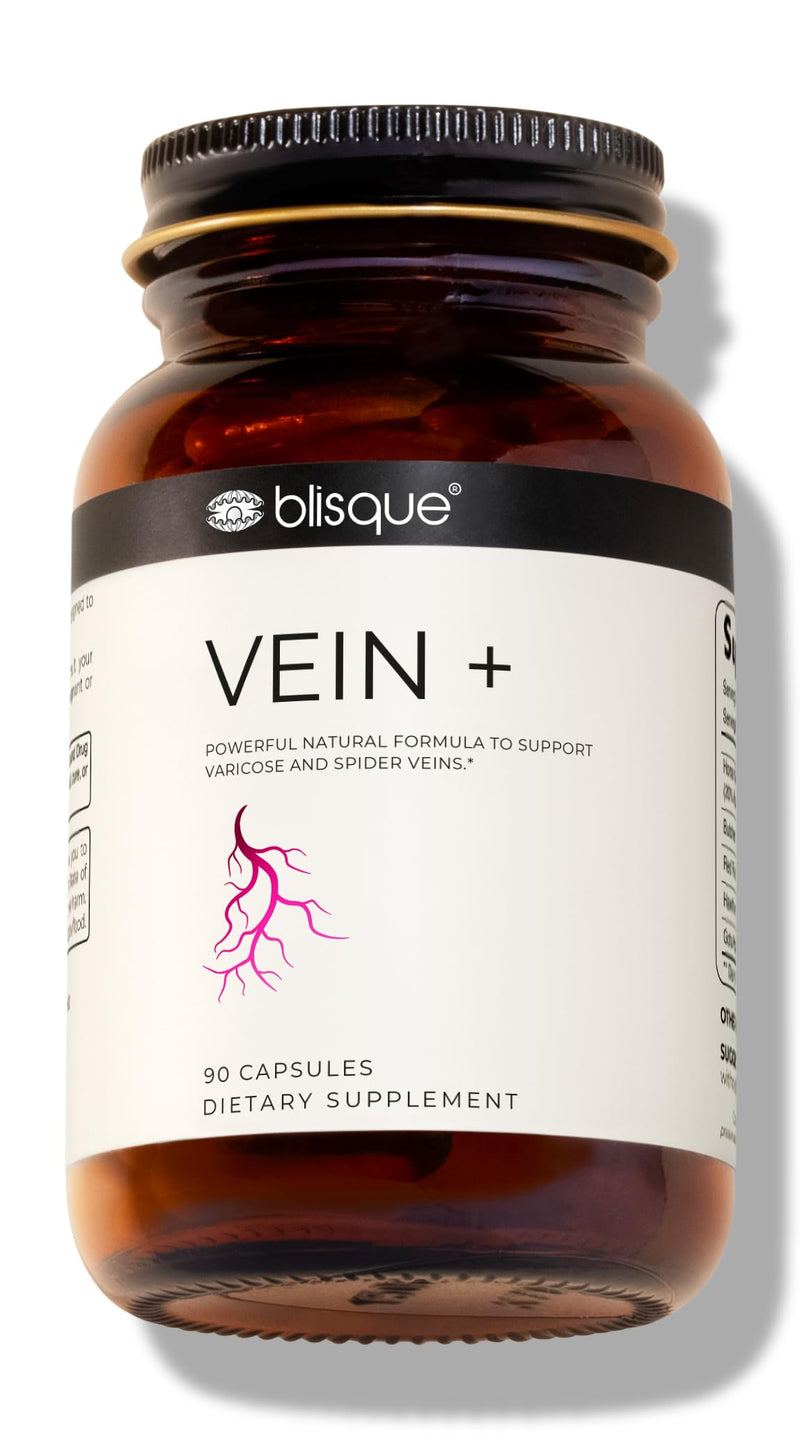 Blisque - Natural Leg Vein Support Supplement for Varicose and Spider Veins | Boosts Oxygen, Enhances Blood Flow and Circulation for Legs | Doctor-Approved | with Horse Chestnut | 90 Capsules - BeesActive Australia