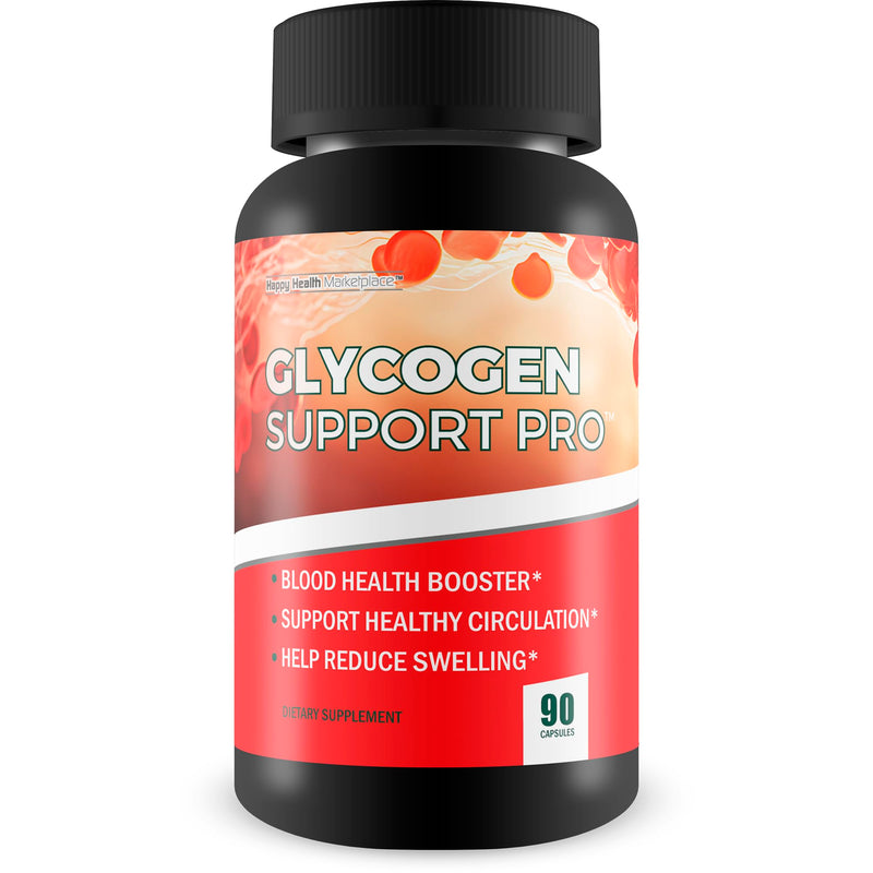 Glycogen Support Pro - Our Best Pancreas Support Antioxidant Blood Health Blood Circulation Supplements - Blood Supplement W/Magnesium Turmeric Vitamin D Vitamin C D Zinc Blood Balance Blood Booster