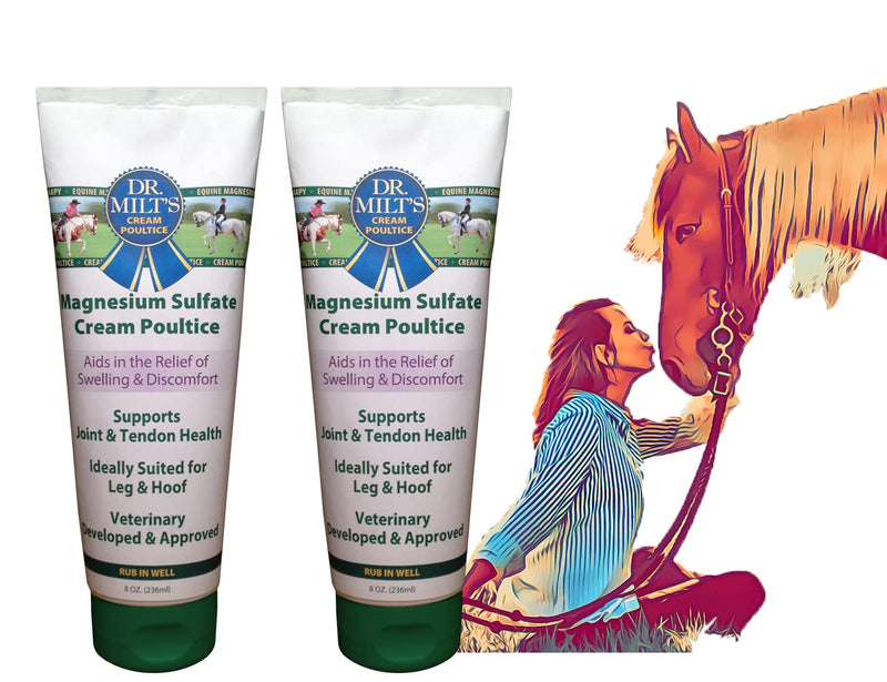 Dr. Milt's Horse Topical Epsom Salt Pain Relief Ointment Rub: Poultice and Liniment Cream. 2-8oz Cream 2 pack - BeesActive Australia