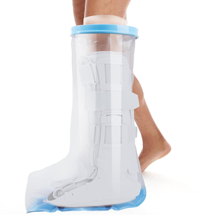 Blueash Waterproof Extra Wide Leg Cast Cover for Shower Adult, Reusable Extra Large Leg Shower Casts Cover with Non-Slip Bottom for Adults Large Casts Surgery Shower Boots - BeesActive Australia