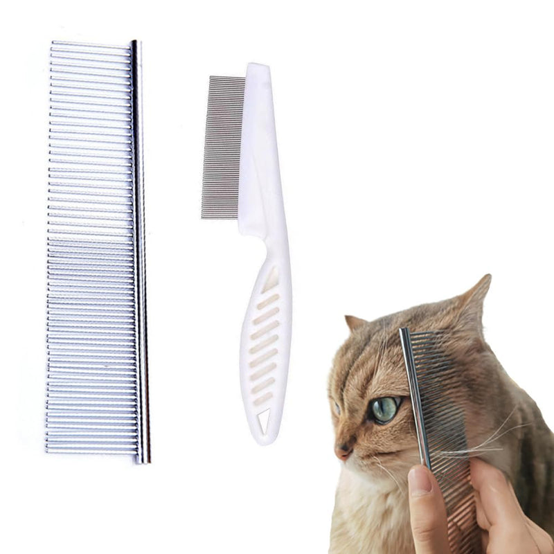 2Pack Flea Comb and Stainless steel comb Use grooming with dog and cat hair For Facial Cleaning and Grooming Flea Lice Comb - BeesActive Australia