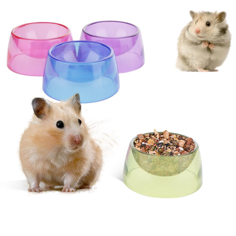 4 Pcs Hamster Feeder Small Pet Food Bowl Anti-Chew and Anti-Knockover Food Bowl, Suitable for Hedgehog Gerbil Golden Bear Pet Chicken Pet Duck - BeesActive Australia