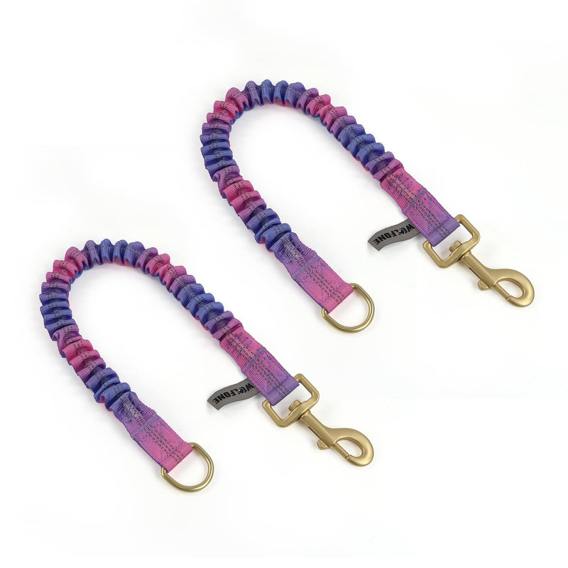 Shock Absorber Reflective Threads Bungee Dog Leash for Running，Trainning，Recall 2-Pack Purple-red Gradient 35-70cm - BeesActive Australia