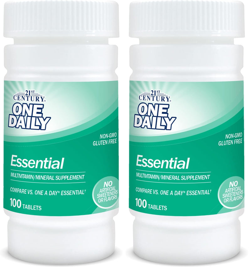 21st Century One Daily Essential Tablets, 100 Count (Pack of 2)