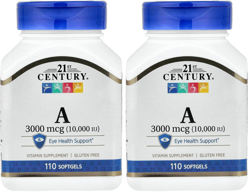 21st Century A 10, 000 I.U. Softgels, 110 Count (Pack of 2)