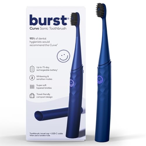 Burst Curve Sonic Electric Toothbrush for Adults (Cobalt Blue) Cobalt Blue