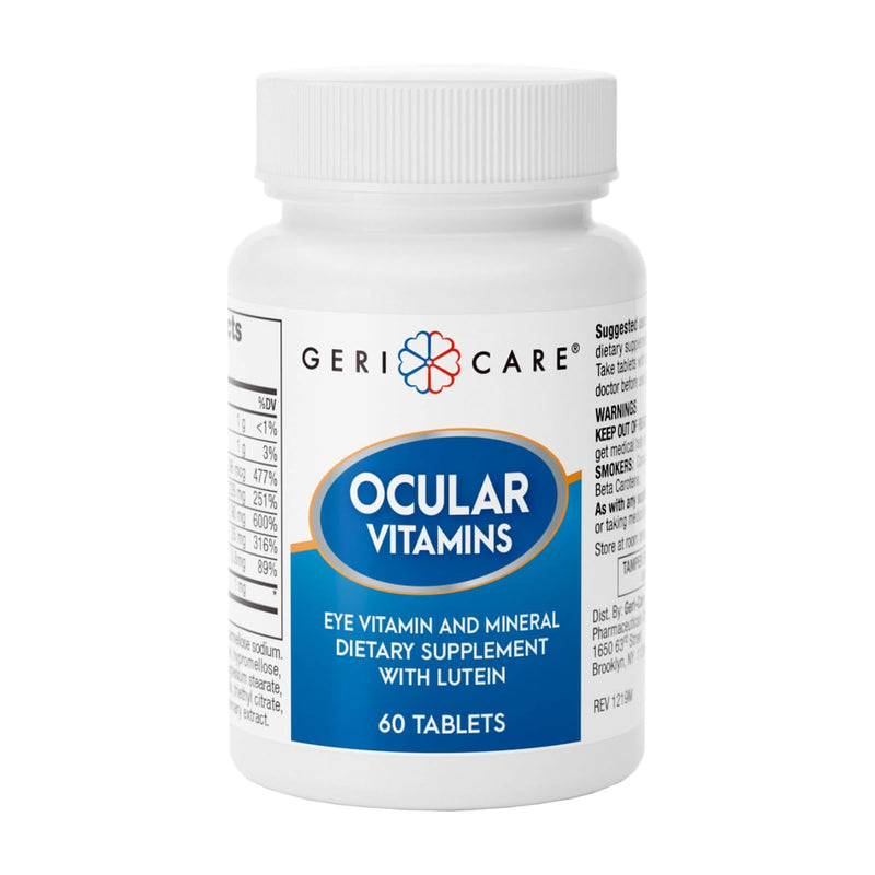 GeriCare Ocular Vitamins, Eye Vitamins and Minerals with Lutein, Dietary Supplement Tablets, 60 Count (Pack of 1) 60 Count (Pack of 1)