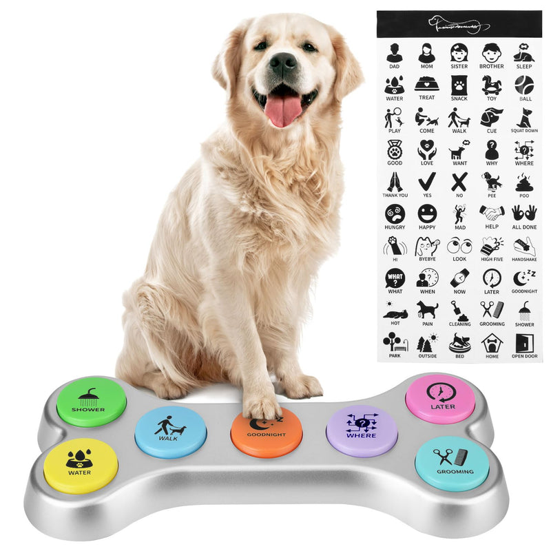 Dog Training Clickers Talking Button Set,Dog Buttons for Communication,Pet Basic Get Started Kit,Dog Buttons for Pet Sound Training Toy - BeesActive Australia