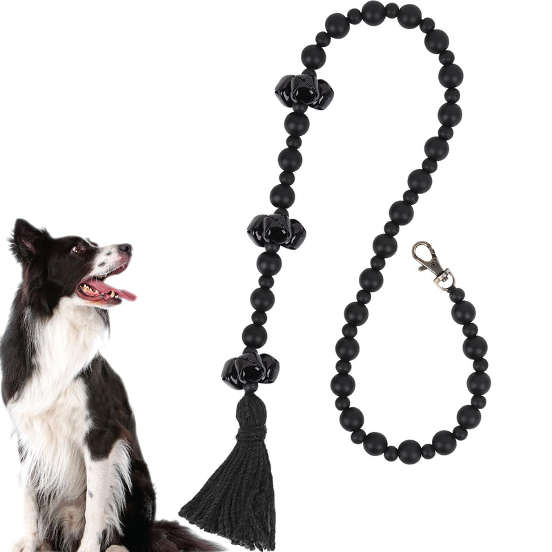Meplait Dog Doorbells, Dog Doorbells for Potty Training, Adjustable Hanging Door Bell with 9 Bells Dog Bells to Go Outside for Small Medium Large Dogs (Black) Black - BeesActive Australia