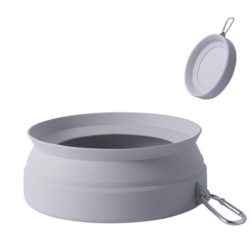 SLSON Spill Proof Dog Water Bowl for Cars,Collapsible No Splash Dog Travel Bowls Integrated Molding Portable Pet Bowl for Road Trip Truck,RV,SUV,Boat Accessories (Cold Grey) Cold Grey - BeesActive Australia