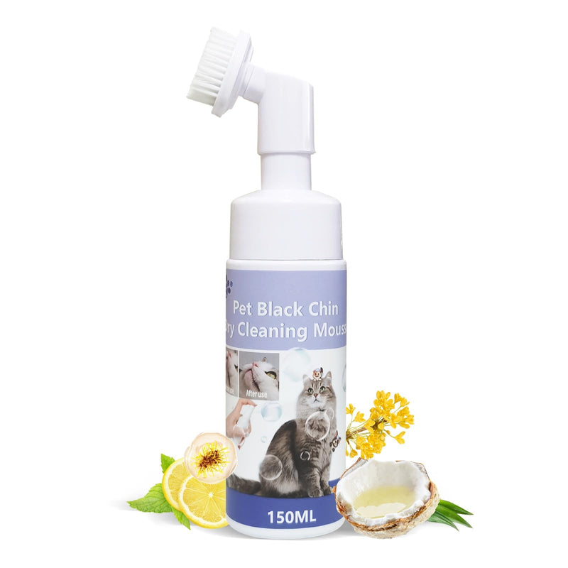 150ml/5oz Pet Chin Waterless Foam, Pet Chin Bright Whitening Shampoo for Remove Excess Oil and Dandruff, Avoid Skin Problems, Paraben Free, No Rinse Foam Mousse for Pet Chin Deep Cleansing - BeesActive Australia