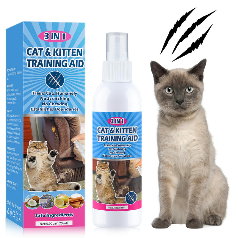 Cat Deterrent Spray. 175ML Cat Repellent Indoor for Cat and Kitten. Cat Scratch Furniture Protector. Effective Cat Repellent Spray Training Aid for Furniture, Curtains, Sofas, Indoor & Outdoor. pink - BeesActive Australia