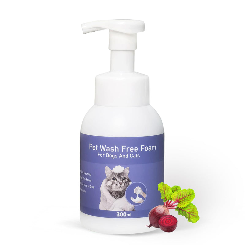 300ml/10oz Pet Waterless Dog Dry Shampoo for Dogs and Cats, Soothe Sensitive Skin and Itchy Dryness, Natural Dry Shampoo, No Rinse Foam Mousse for Pet Deep Cleansing Deodorizing and Grooming - BeesActive Australia