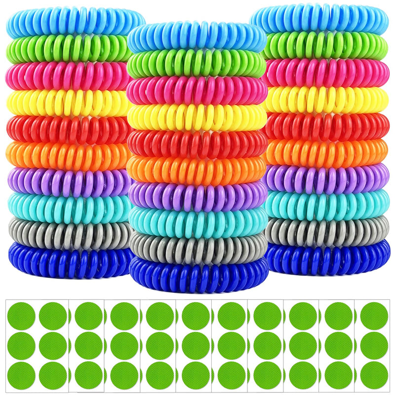 Mosquito Repellent Bracelets 30 Pack, Individually Wrapped Mosquito Repellent Bands with 60 Pcs Mosquito Repellent Stickers, DEET-Free Mosquito Wristbands Patches for Adults and Kids Indoor Outdoor - BeesActive Australia