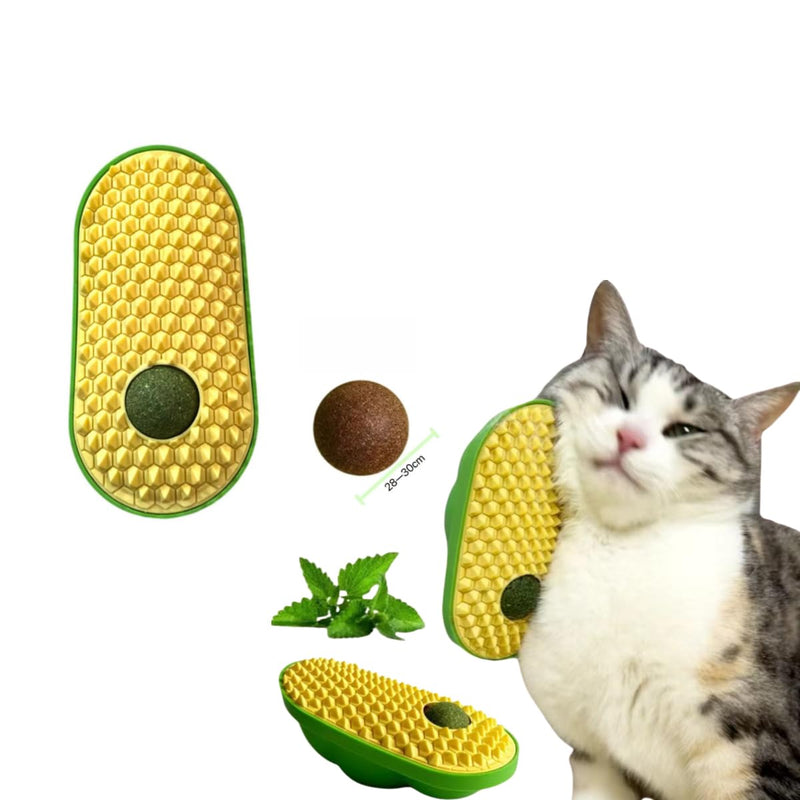 Cat Self Groomer with Catnip, Dog Cat Corner Groomer,Wall Corner Scratcher Comb,Grooming Massage Brush, Perfect Scratch Massager Tool for Long & Short Fur Kitten/Puppy - BeesActive Australia