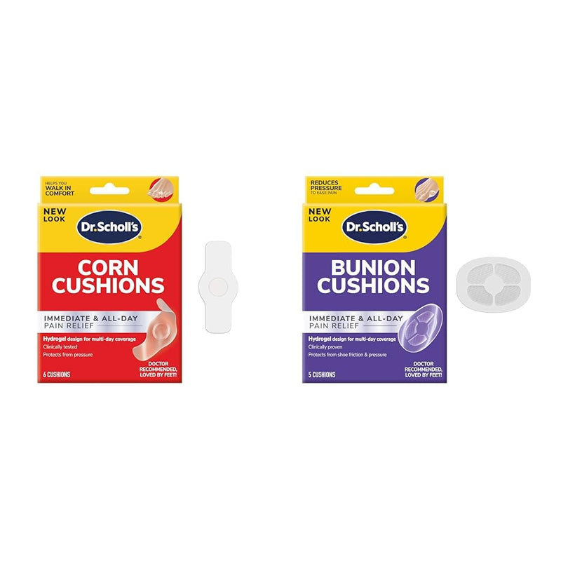 Dr. Scholl's Hydrogel Corn Cushion 6ct & Bunion Cushion 5ct Bundle for Shoe Discomfort Relief - BeesActive Australia