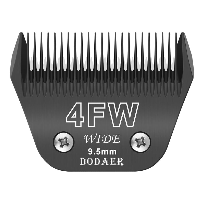 4FW Wide Blades for Dog Grooming,Compatible with Andis,Oster A5,Wahl km10 Clippers,Cutting Length 3/8",(BLACK) 4FW-1pcs - BeesActive Australia