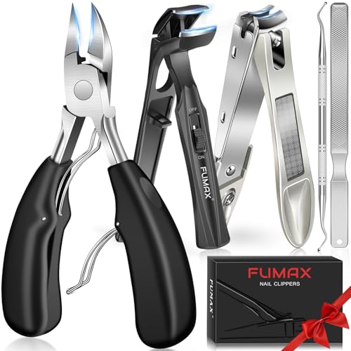 Long Handle Ingrown Toenail Clippers for Seniors Thick Toenails, 2026 Angled Large Toe Nail Clippers for Thick Nails with Wide Opening, Heavy Duty Large Nail Clippers for Men Women Adults with Catcher